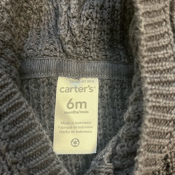 Carter’s Knit Button Front Teddy Bear Cardigan - Picture 4 of 5